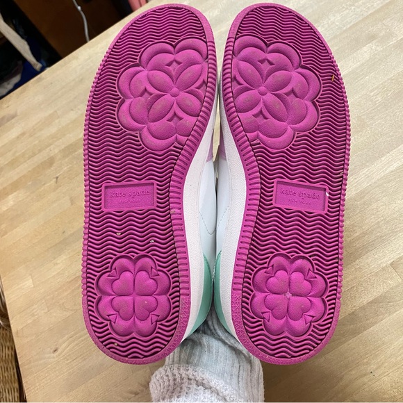 KATE SPADE ♠️ Bolt White & Pink Sneakers 9.5 - Picture 6 of 8